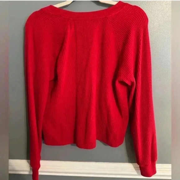 Old Navy Red Waffle Shirt - Picture 2 of 3